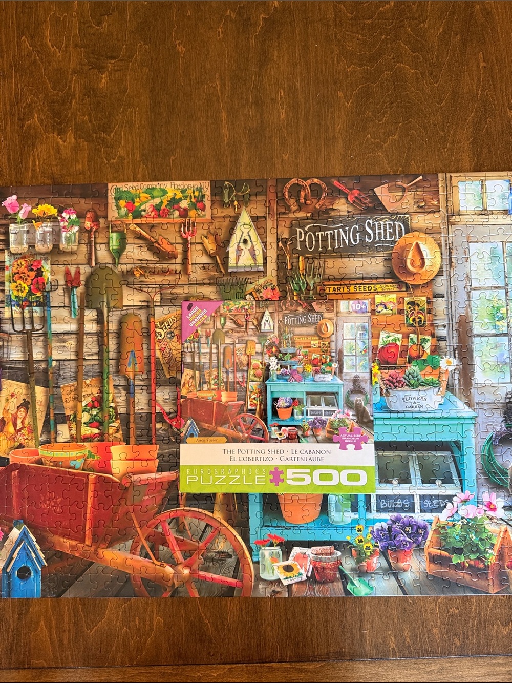 EuroGraphics 'Potting Shed' 500-Piece Jigsaw Puzzle - large pieces